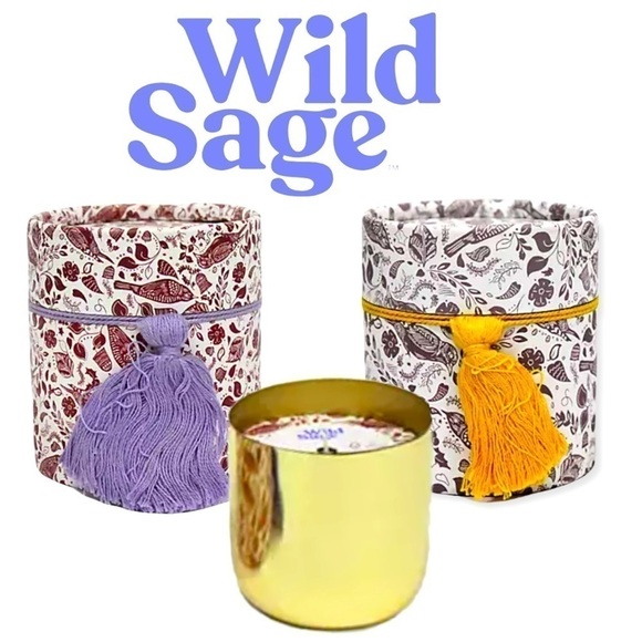 NWT Wild Sage Winter Holiday Dual Candle Set - Picture 7 of 8